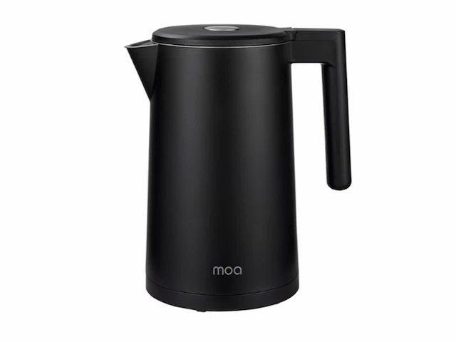 Moa waterkoker met temperatuurregeling 1,7 liter dubbelwandig warmhoudfunctie e 2200w zwart - afbeelding 1 van  1