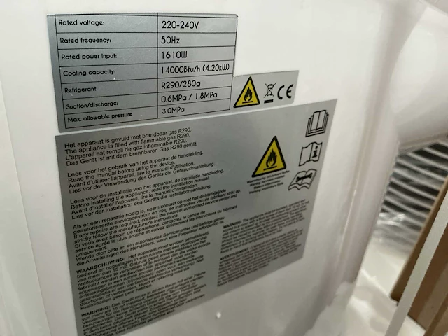 Mobiele airco 14000 btu - afbeelding 9 van  10