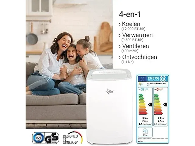 Mobiele airco + verwarmingsfunctie coolfixx 3.5 eco r290 app 12000btu - afbeelding 1 van  3