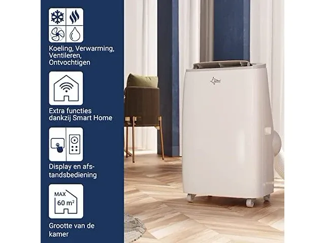 Mobiele airco + verwarmingsfunctie coolfixx 3.5 eco r290 app 12000btu - afbeelding 3 van  3