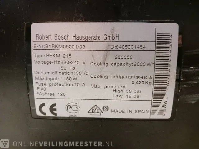 Mobiele airconditioner bosch, rekm 215 - afbeelding 5 van  5