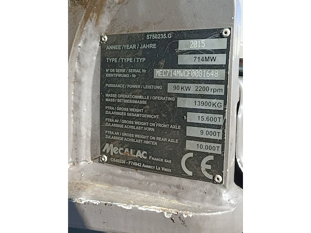 Mobiele graafmachine mecalac, 714mw, bouwjaar 2015 - afbeelding 29 van  38
