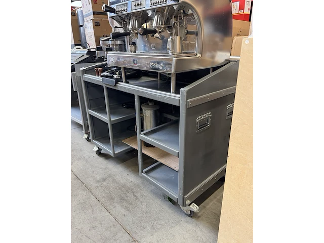 Mobiele horeca werktafel met rvs blad - afbeelding 2 van  6