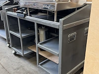 Mobiele horeca werktafel met rvs blad - afbeelding 2 van  6