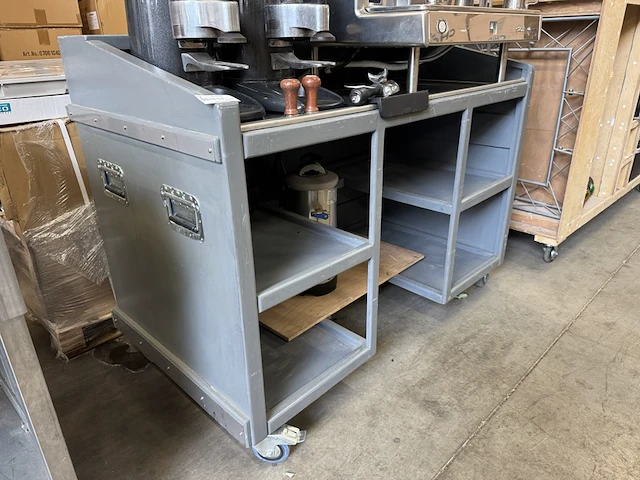 Mobiele horeca werktafel met rvs blad - afbeelding 5 van  6