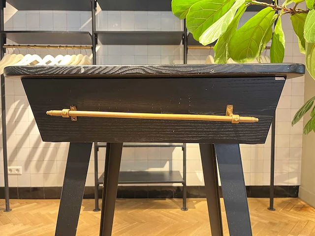 Mobiele houten schrijftafel met lade - afbeelding 4 van  6