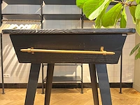 Mobiele houten schrijftafel met lade - afbeelding 4 van  6