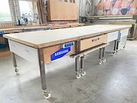 Mobiele houten werkbank - afbeelding 1 van  7