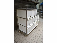 Mobiele rvs grondstoffenwagen - afbeelding 3 van  5