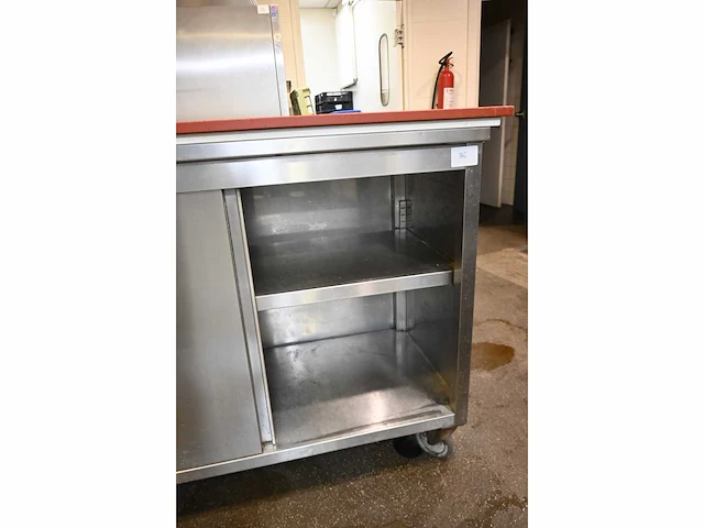 Mobiele rvs snij werkbank - afbeelding 3 van  4