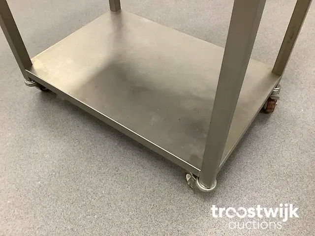 Mobiele rvs snijtafel - afbeelding 3 van  4