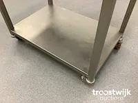 Mobiele rvs snijtafel - afbeelding 3 van  4
