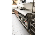 Mobiele rvs-stalen grondstoffen werkbank - afbeelding 2 van  4