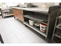 Mobiele rvs-stalen grondstoffen werkbank - afbeelding 3 van  4