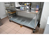 Mobiele rvs-stalen werktafel - afbeelding 2 van  3
