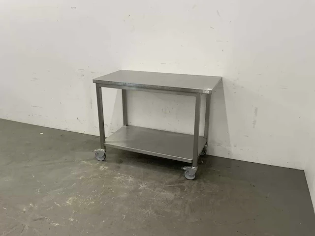 Mobiele rvs werktafel - afbeelding 1 van  4