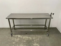 Mobiele rvs werktafel - afbeelding 2 van  6