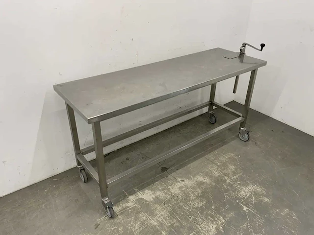 Mobiele rvs werktafel - afbeelding 3 van  6
