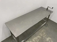 Mobiele rvs werktafel - afbeelding 4 van  6