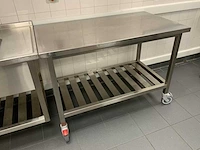 Mobiele rvs werktafel - afbeelding 5 van  5
