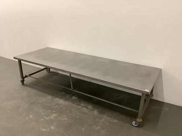 Mobiele rvs werktafel - afbeelding 1 van  4