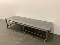 Mobiele rvs werktafel - afbeelding 1 van  4