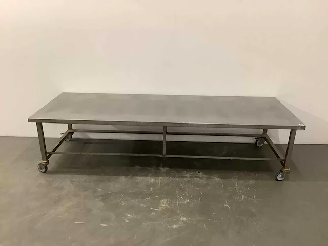 Mobiele rvs werktafel - afbeelding 2 van  4