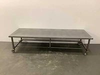 Mobiele rvs werktafel - afbeelding 2 van  4
