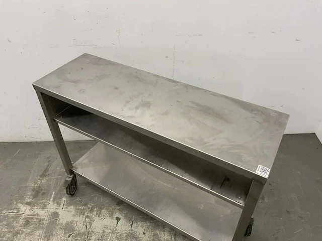 Mobiele rvs werktafel - afbeelding 2 van  5