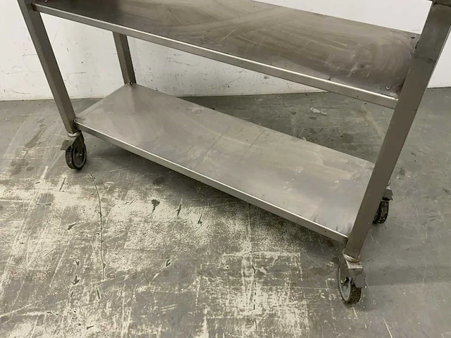 Mobiele rvs werktafel - afbeelding 4 van  5