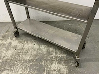 Mobiele rvs werktafel - afbeelding 4 van  5