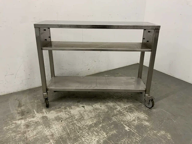 Mobiele rvs werktafel - afbeelding 5 van  5