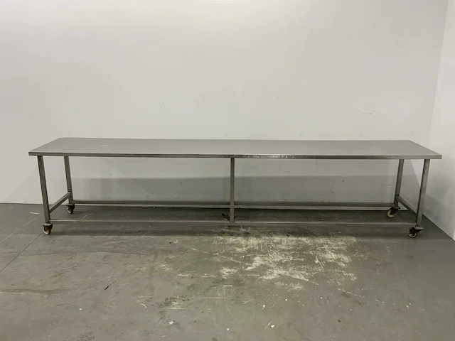 Mobiele rvs werktafel - afbeelding 2 van  6