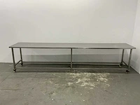 Mobiele rvs werktafel - afbeelding 2 van  6