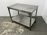 Mobiele rvs werktafel - afbeelding 1 van  4