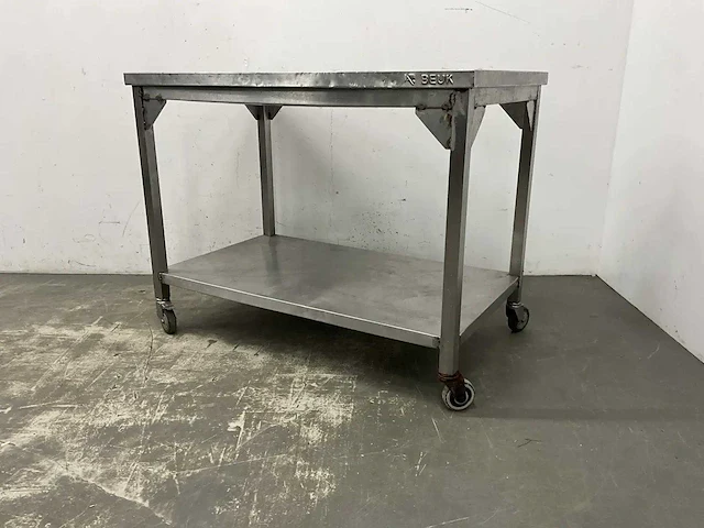 Mobiele rvs werktafel - afbeelding 4 van  4