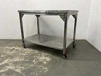 Mobiele rvs werktafel - afbeelding 4 van  4