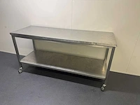 Mobiele rvs werktafel - afbeelding 1 van  6