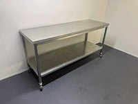 Mobiele rvs werktafel - afbeelding 3 van  6