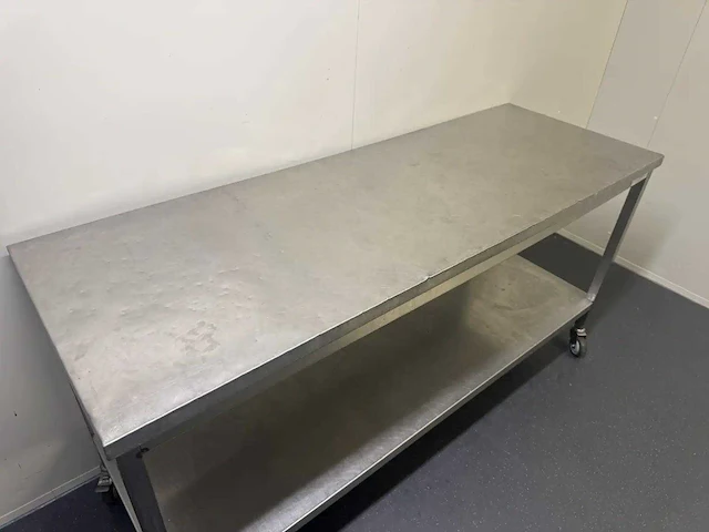 Mobiele rvs werktafel - afbeelding 4 van  6