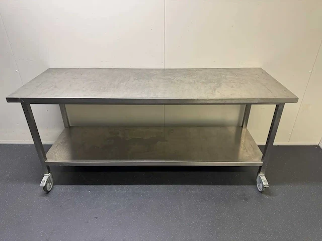 Mobiele rvs werktafel - afbeelding 2 van  6