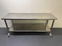 Mobiele rvs werktafel - afbeelding 2 van  6