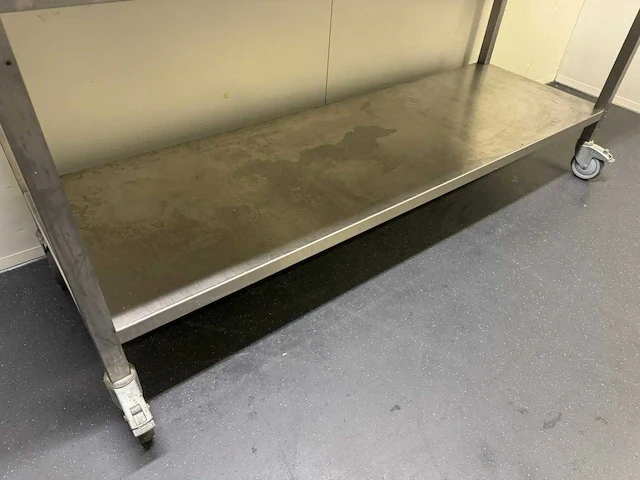 Mobiele rvs werktafel - afbeelding 4 van  6