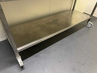 Mobiele rvs werktafel - afbeelding 4 van  6