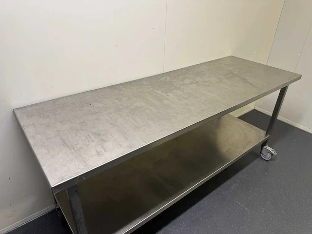 Mobiele rvs werktafel - afbeelding 5 van  6