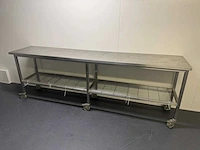 Mobiele rvs werktafel - afbeelding 1 van  6
