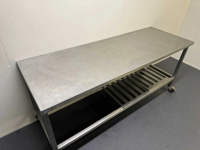 Mobiele rvs werktafel - afbeelding 4 van  5