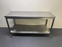 Mobiele rvs werktafel - afbeelding 2 van  4