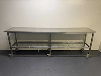 Mobiele rvs werktafel - afbeelding 2 van  6