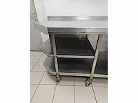 Mobiele rvs werktafel - afbeelding 3 van  4